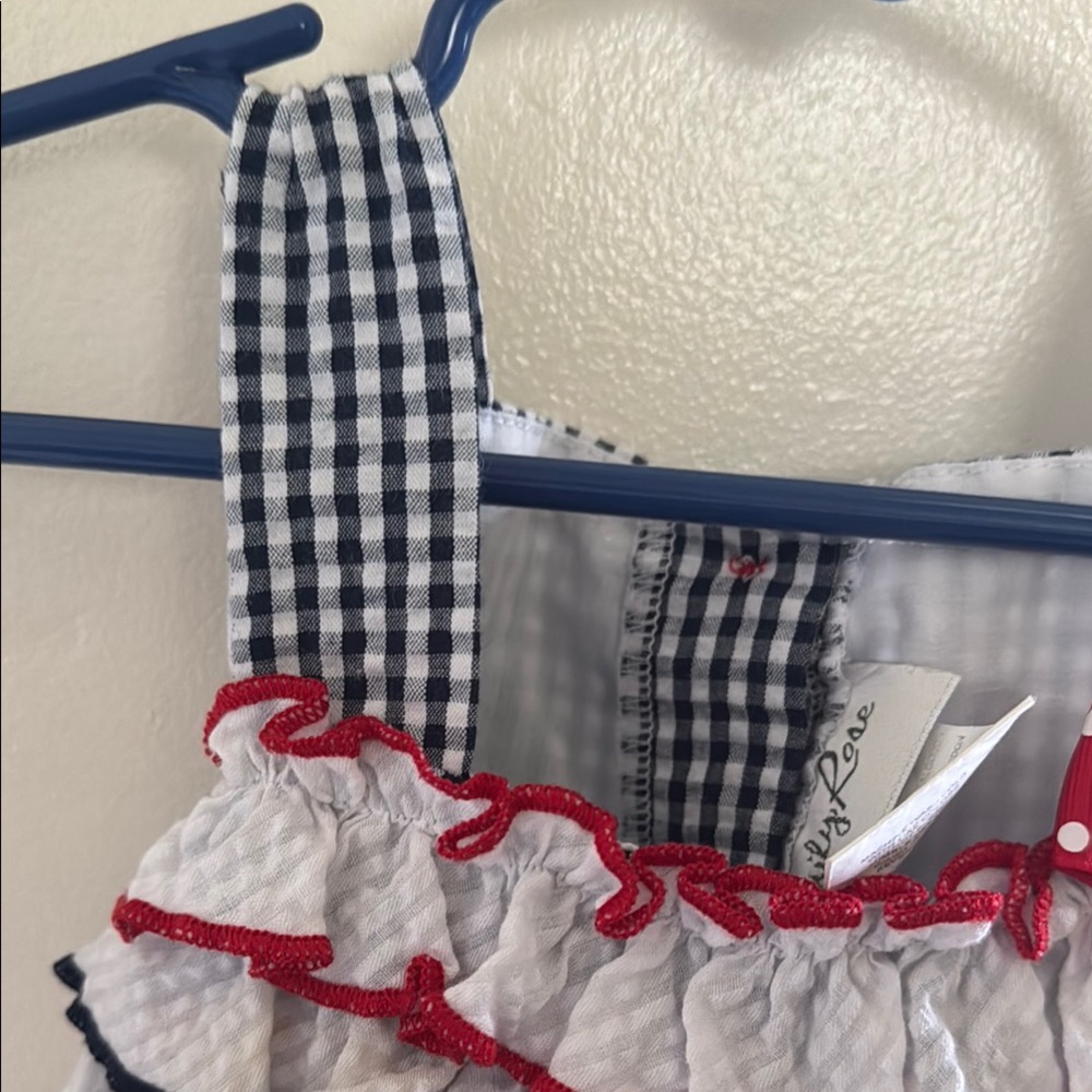 Emily Rose Girl Dress with Red Accents 3T - Picture 5 of 7